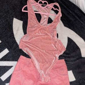 Velvet bodysuit
